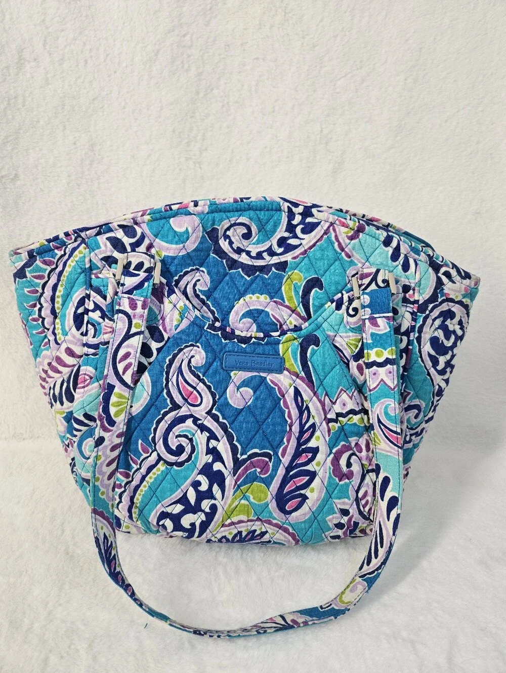 Vera Bradley Quilted Waikiki Paisley Turquoise Tote Bag
